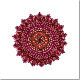 Red moon mandala Posters and Art